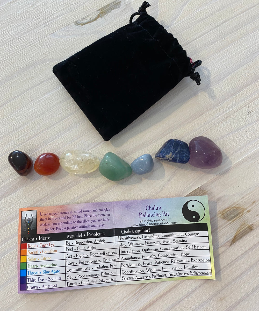  Chakra Stones Set of 7+1, Protection Crystals for Chakra  Balancing, Healing Crystals and Stones for Crystal Therapy, Meditation &  Reiki, Tumbled & Polished : Health & Household