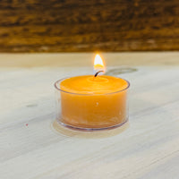 Beeswax Tealight in a clear cup
