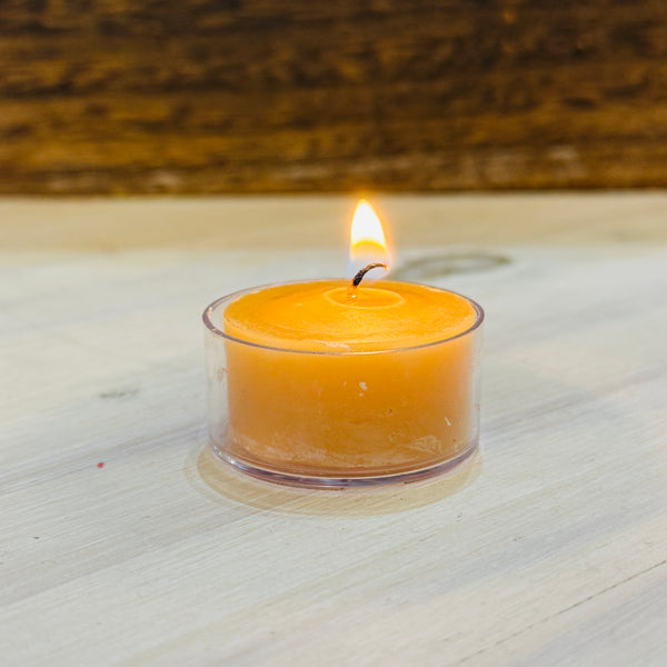 Beeswax Tealight in a clear cup
