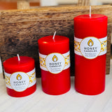 Red Beeswax Pillar 5"