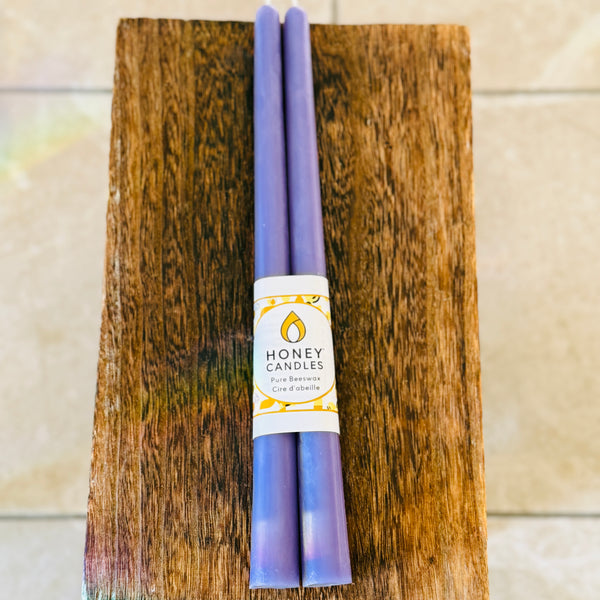 Lilac Beeswax Tapers