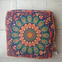 Red Peacock Mandala Cushion