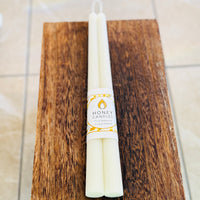 White Beeswax Tapers