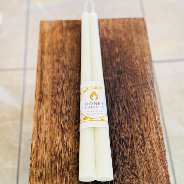 White Beeswax Tapers