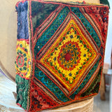 Patchwork Cushion Red-Yellow-Orange-Green