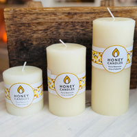 White Beeswax Pillar 7"