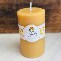 Natural Beeswax Pillar 5"