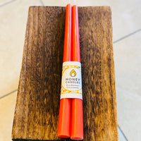 Tangerine Beeswax Tapers