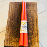 Tangerine Beeswax Tapers