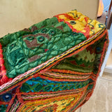 Patchwork Cushion Red-Yellow-Orange-Green