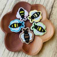 Beaded Bee Pins