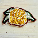 Beaded Flower Hair Clip