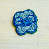 Beaded Pansy Pin