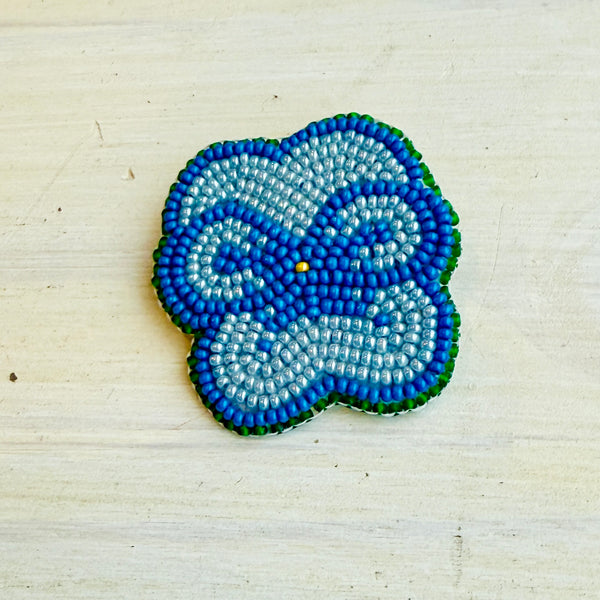 Beaded Pansy Pin