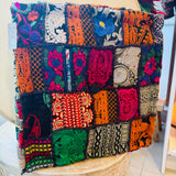 Ornate Patchwork Cushion in Black