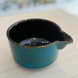 Katakuchi Matcha Bowl with Spout (Teal and Brown)