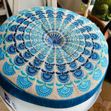 Peacock Mandala Meditation Cushion