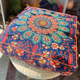 Red Peacock Mandala Cushion