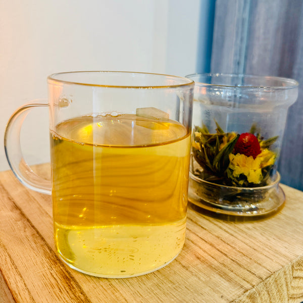Transparent Infuser Mug with Two Blooming Teas