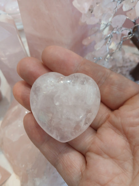 Rose Quartz Puff Heart