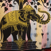 Elephant with Tree Wall Covering-multicoloured