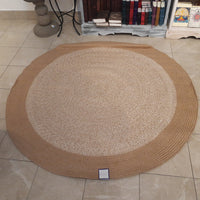 Jute Reversible Carpet with Flower Mandala
