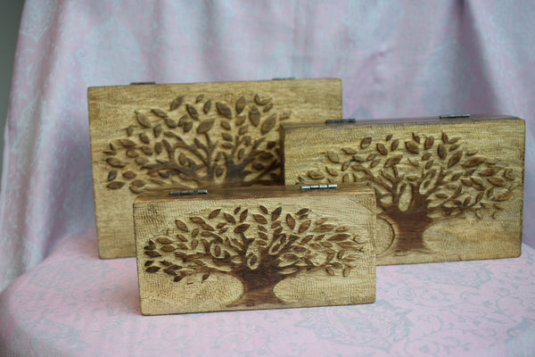Wooden Boxes 'Tree of Life' design