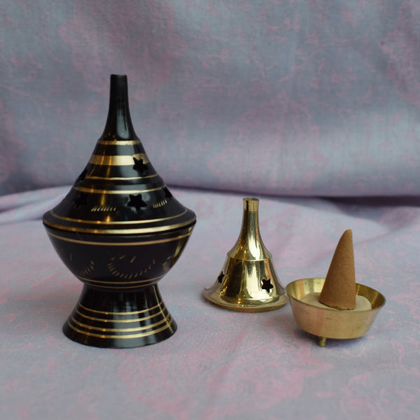 Metal cone/incense burners
