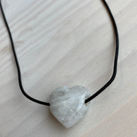 Moonstone Heart Necklace