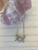 Moonstone Lunar Phases Necklace